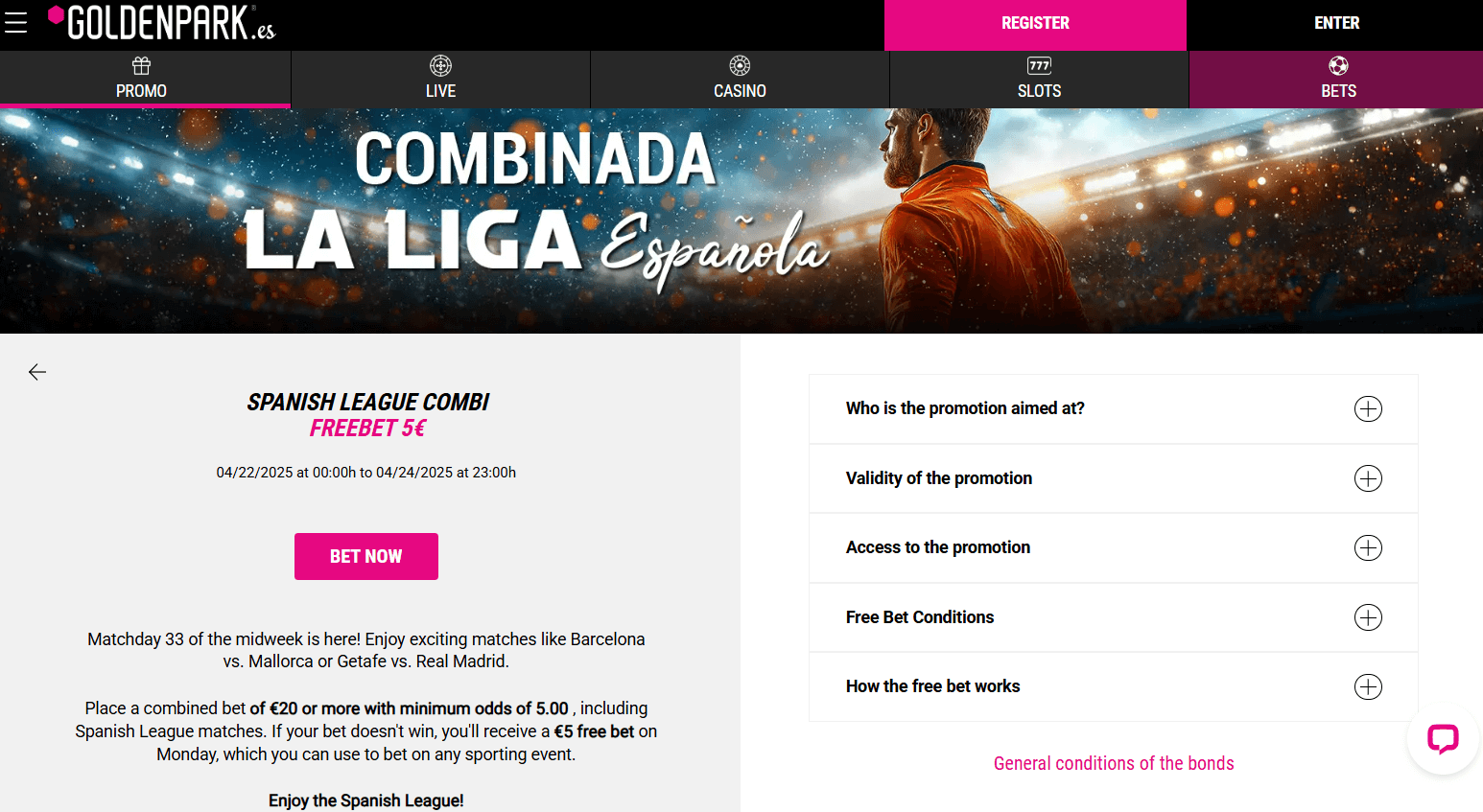 Golden Park promociones temporales