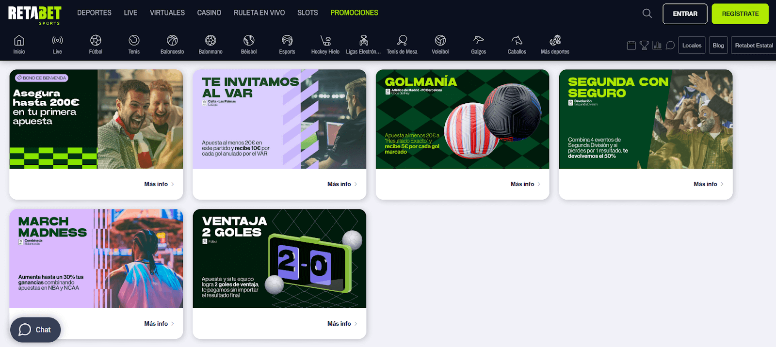 Retabet promociones