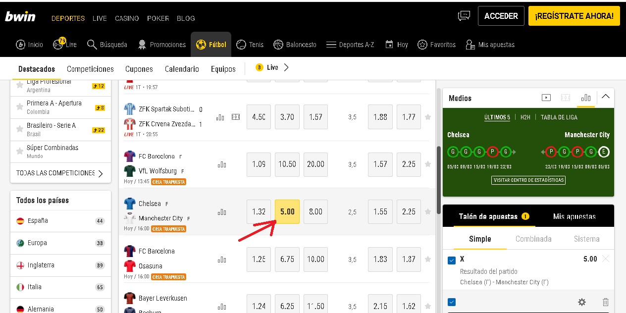 Escoge tu apuesta