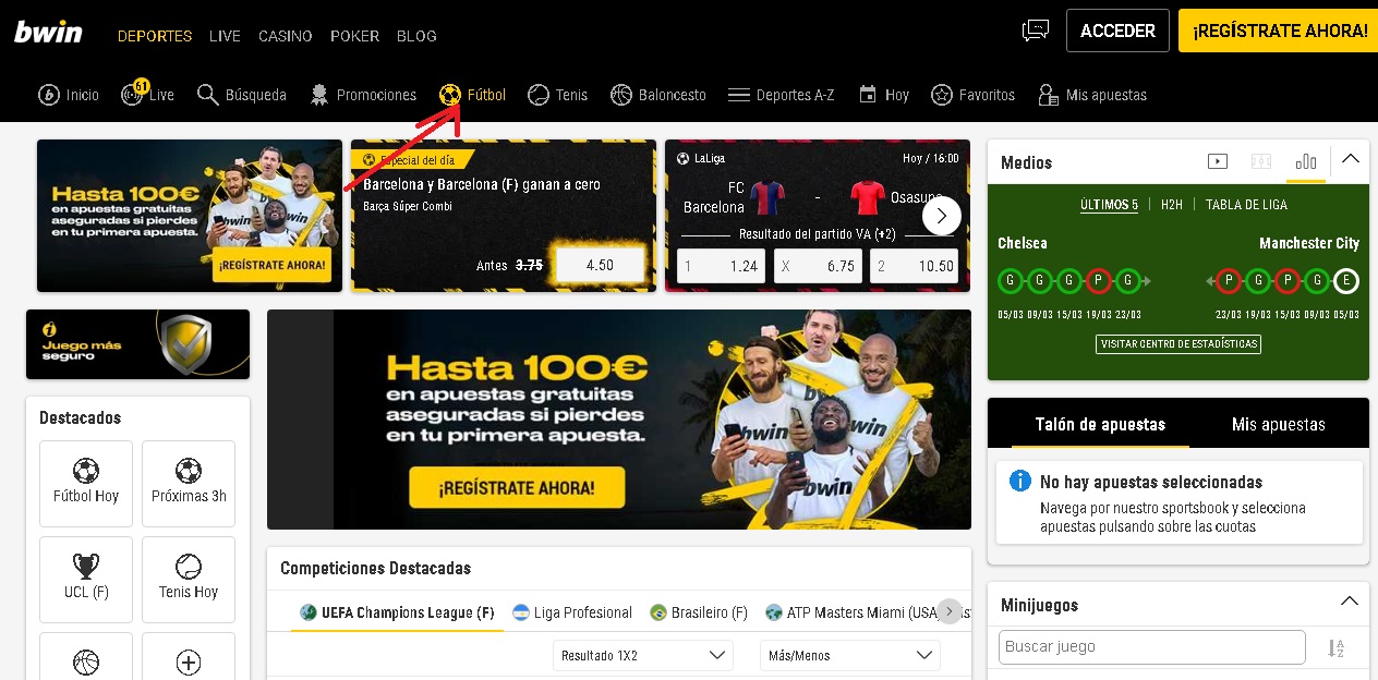 futbol bwin