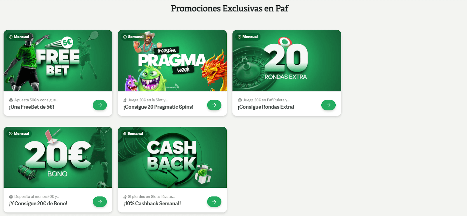 Promociones exclusivas en Paf